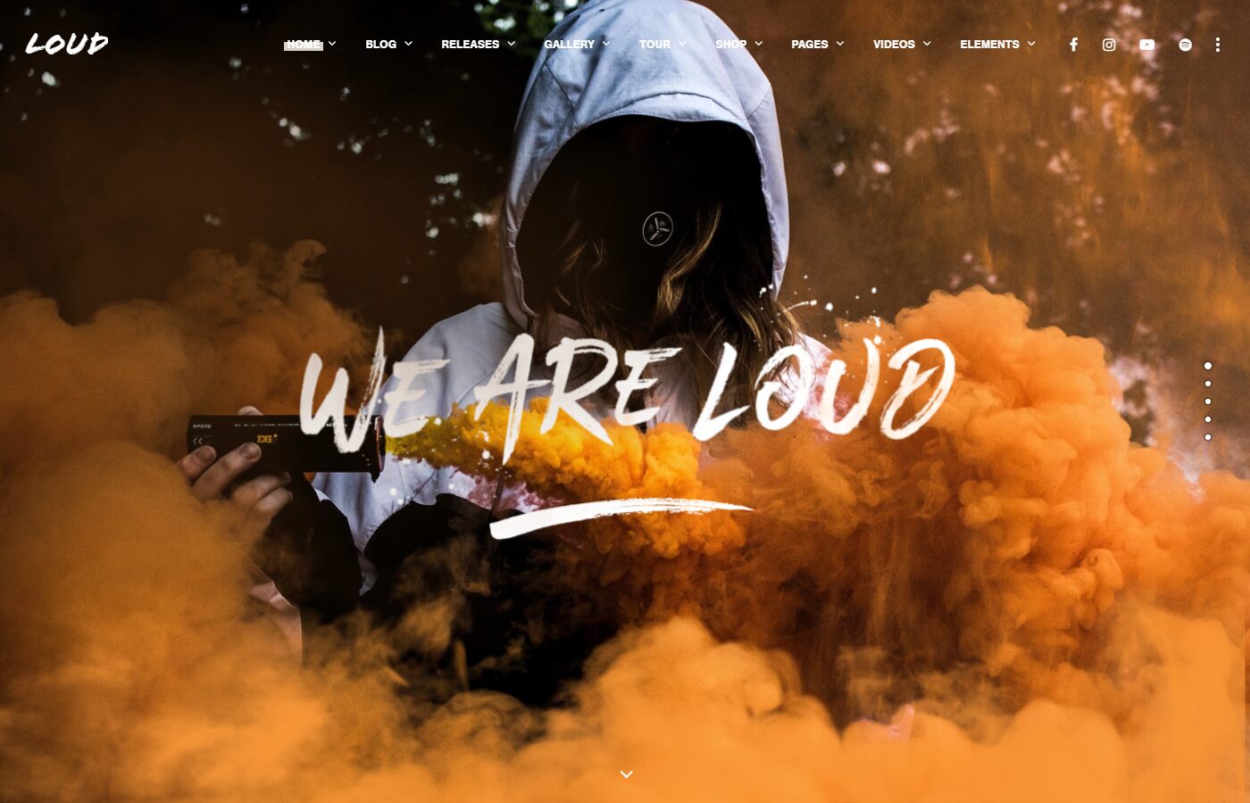 loud — main home parallax showcase